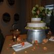 Table for the #wedding #cake in a #rustic theme
